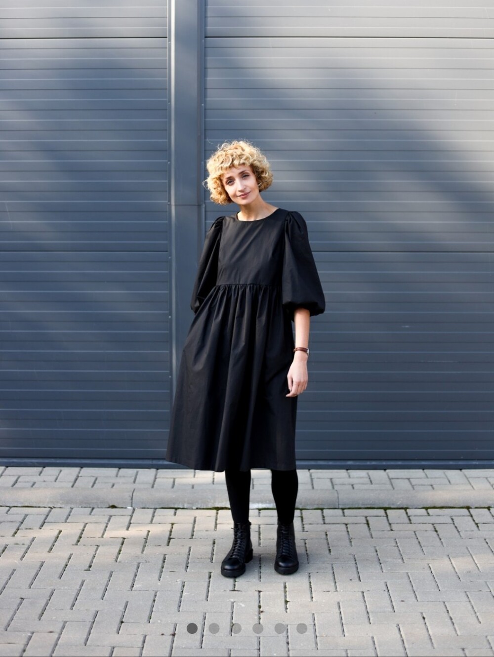 Offon Puffy sleeve empire waist dress